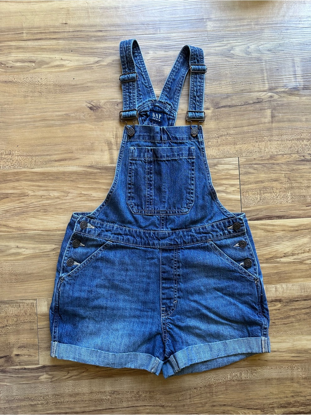 GAP Denim Shortalls, Short Overalls Women’s Small Blue Cotton Cottagecore